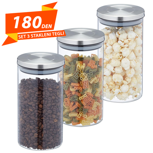 Set 3 Stakleni Tegli