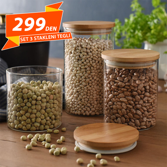 Set 3 Stakleni Tegli