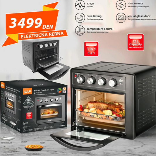 Elektricna Rerna & Air Fryer & Toster 32 Litri (3vo1)