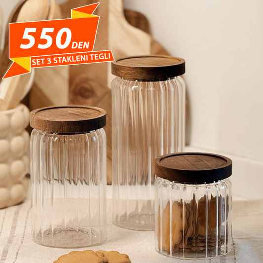 Set 3 Stakleni Tegli