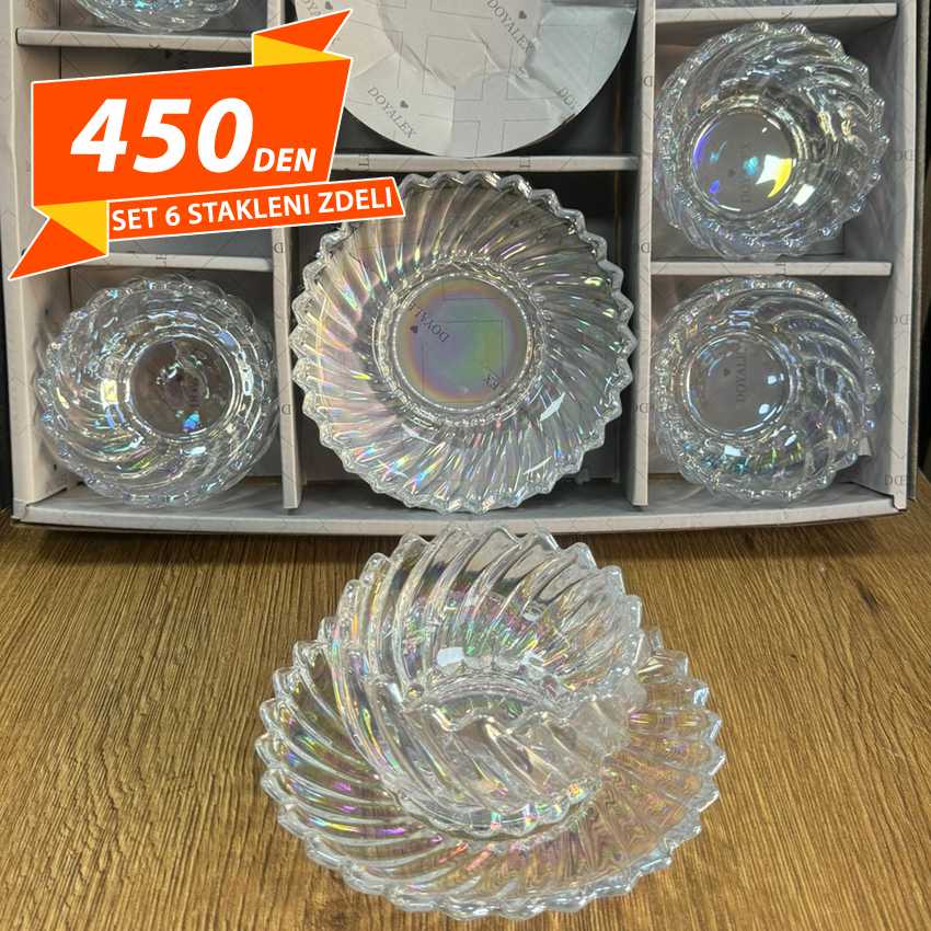 Set 6 Stakleni Zdeli