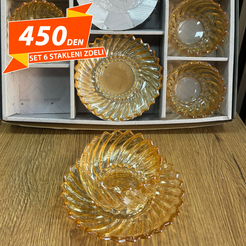Set 6 Stakleni Zdeli
