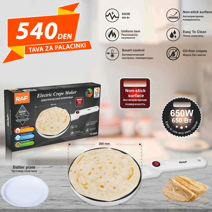 Elektricna Tava za Palacinki