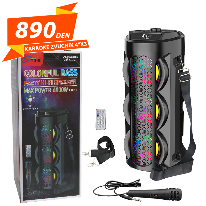 Karaoke Zvucnik 4" x3