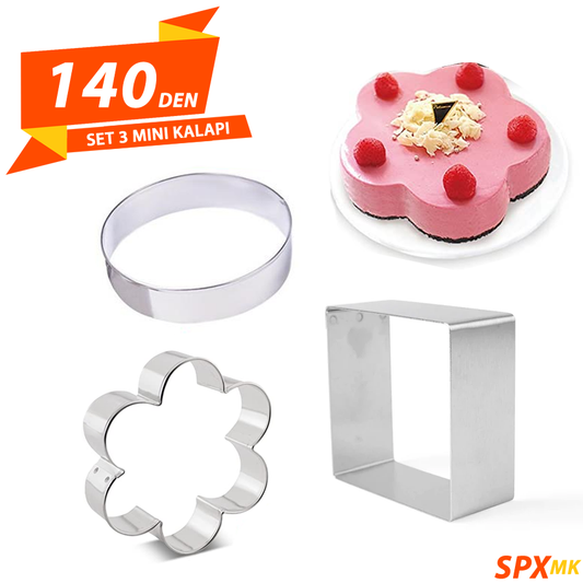 Set 3 Mini Kalapi za Torta