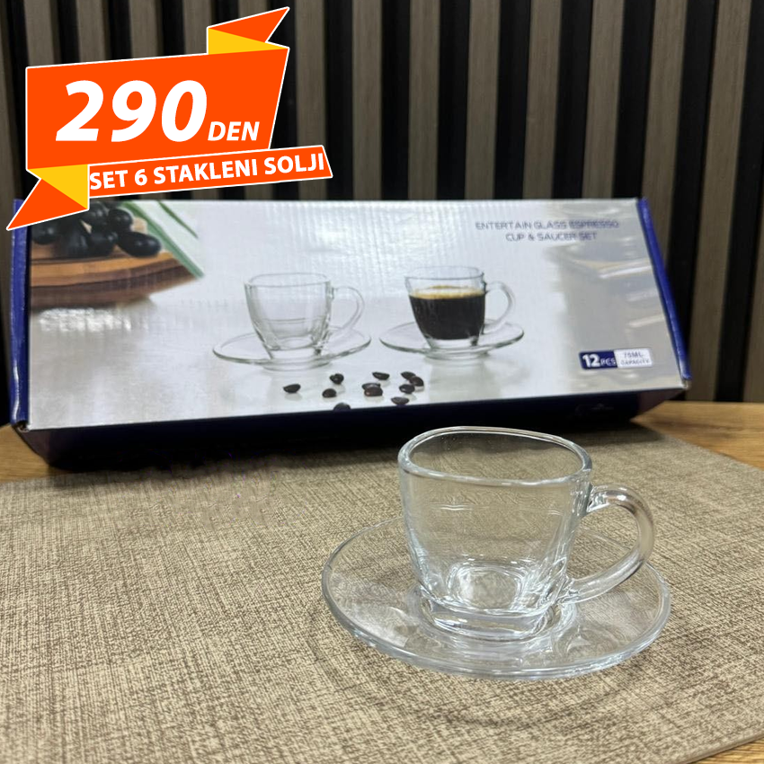 Set 6 Stakleni Solji