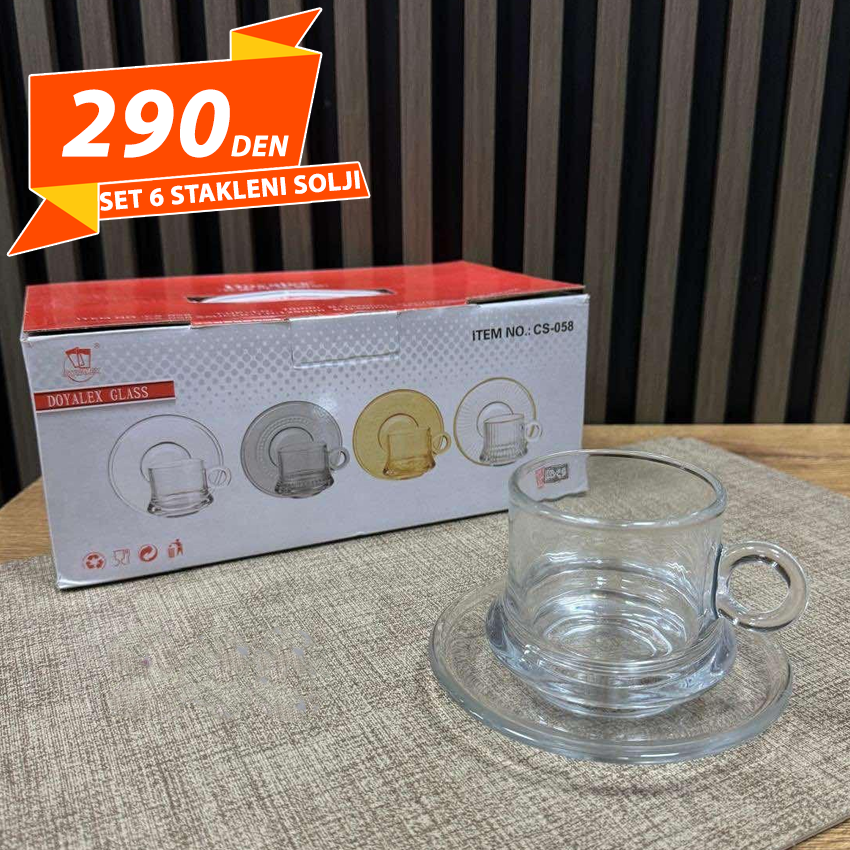 Set 6 Stakleni Solji