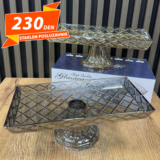 Staklen Posluzavnik