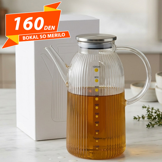 Staklen Bokal so Merilo