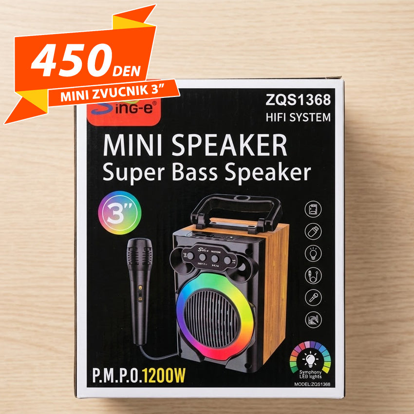 Mini Zvucnik 3" + Mikrofon