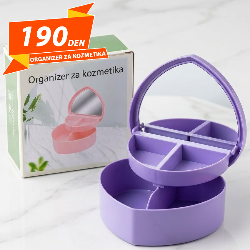 Organizer za Kozmetika so Ogledalo