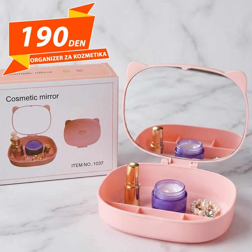 Organizer za Kozmetika so Ogledalo