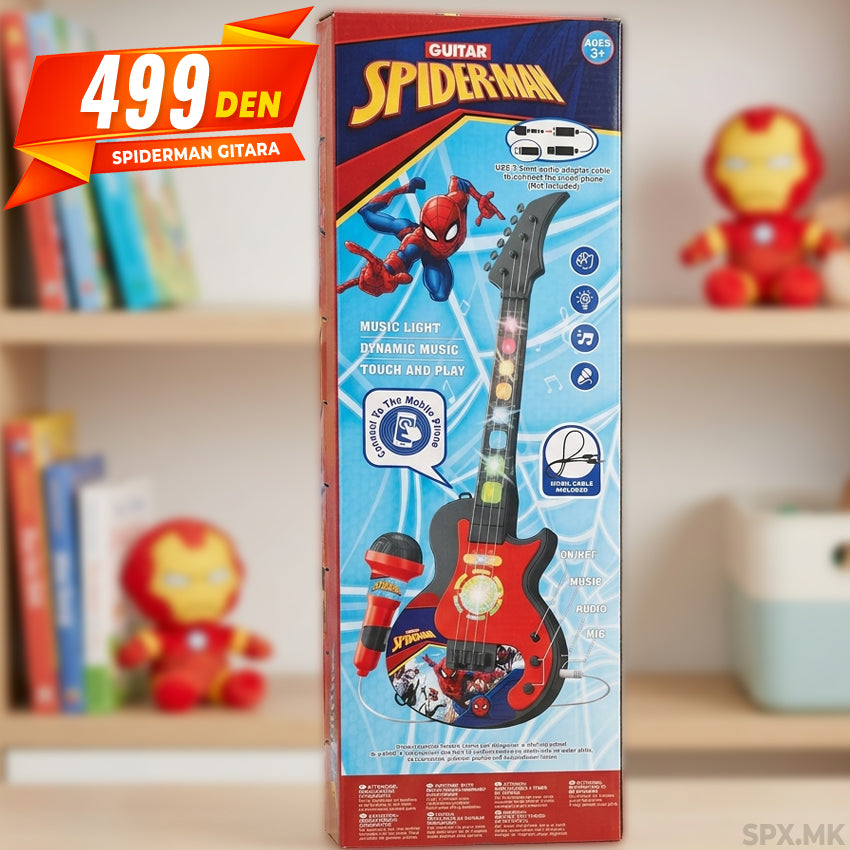 Spiderman Gitara + Mikrofon