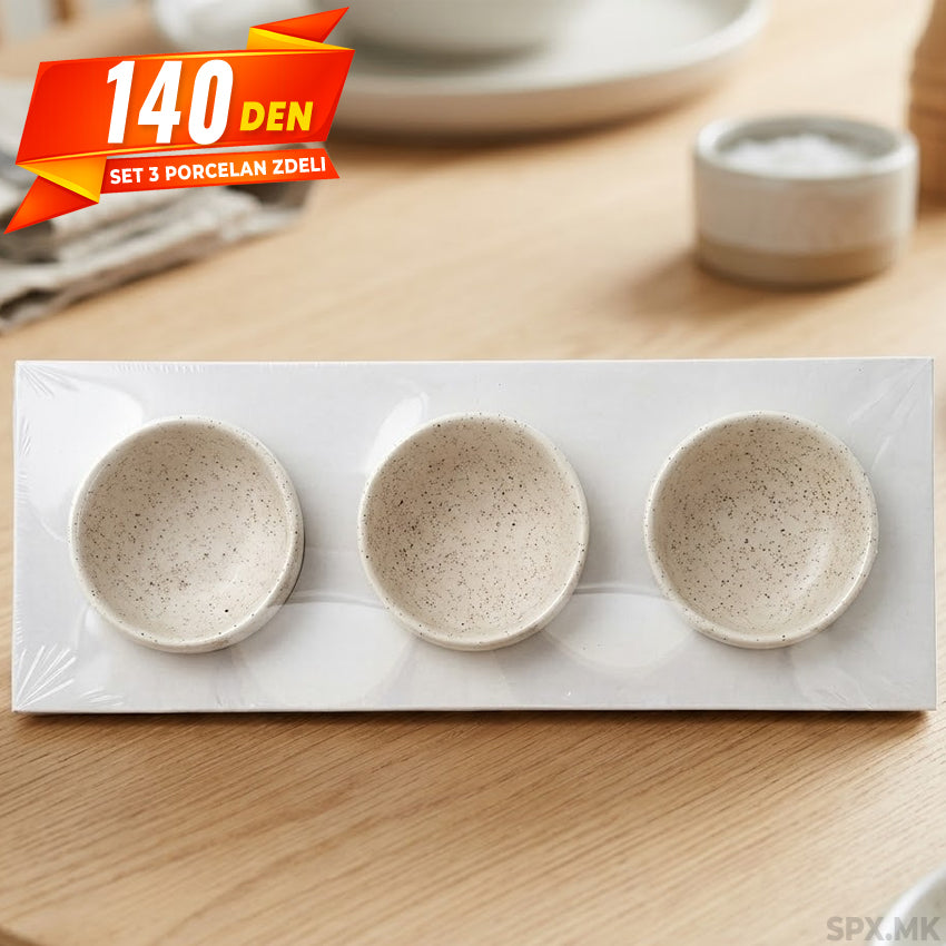 Set 3 Porcelan Zdeli