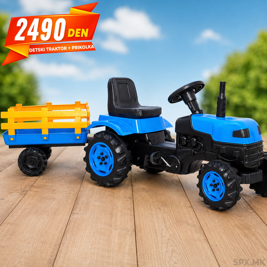Detski Traktor so Prikolka