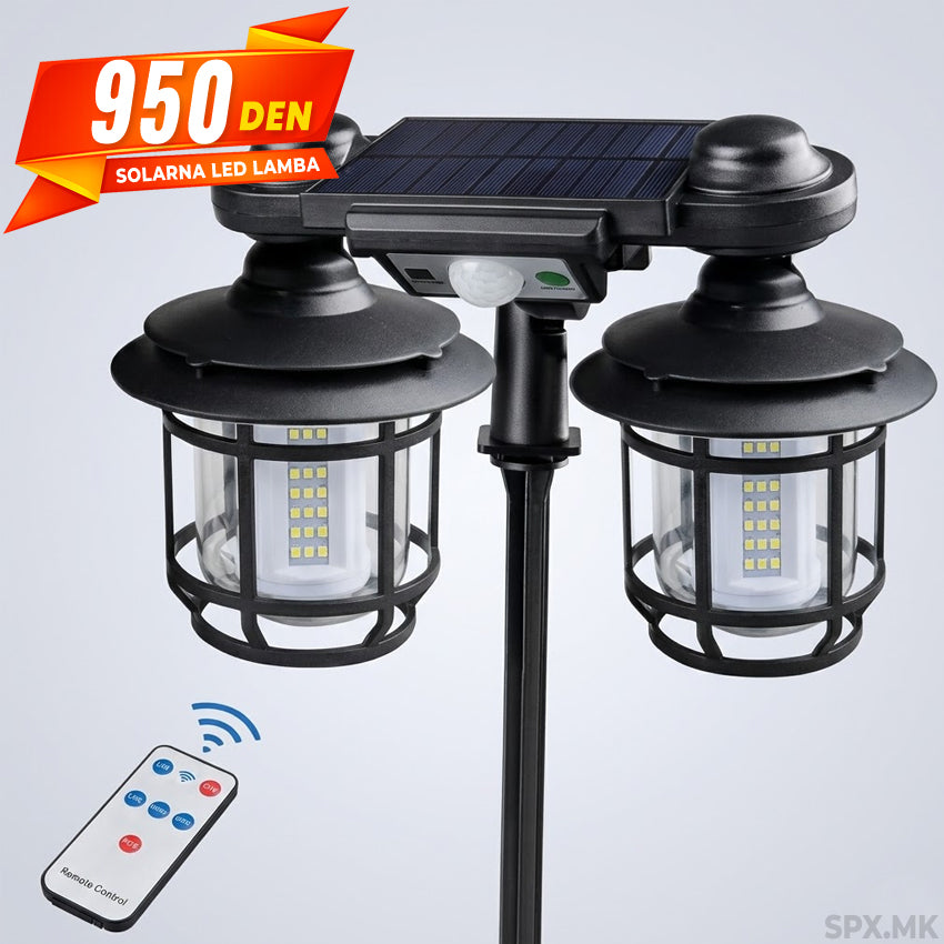 Dvojna Solarna Led Lamba