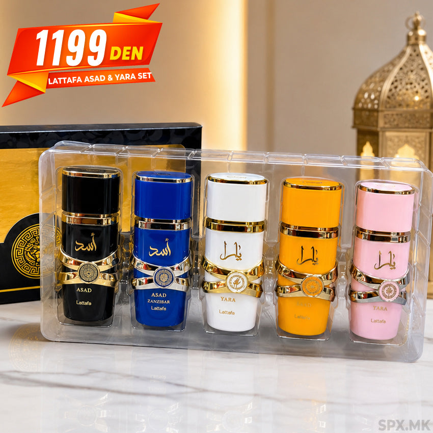 Lattafa Asad & Yara Set 5 pcs