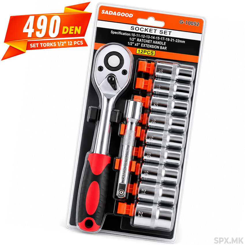 Set Torks Nasadni Klucevi 1/2" 12 pcs