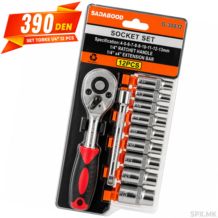 Set Torks Nasadni Klucevi 1/4" 12 pcs